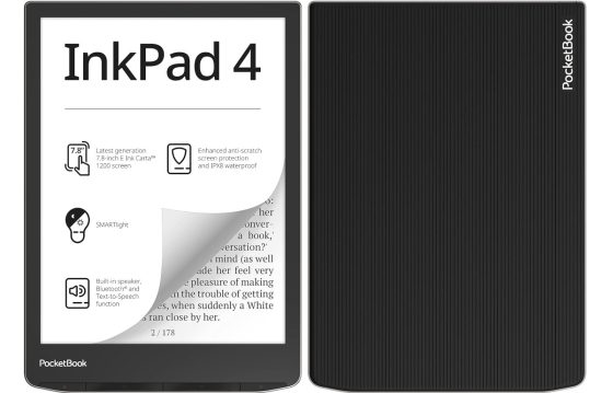 New 7.8″ PocketBook InkPad 4 Now Available on Amazon