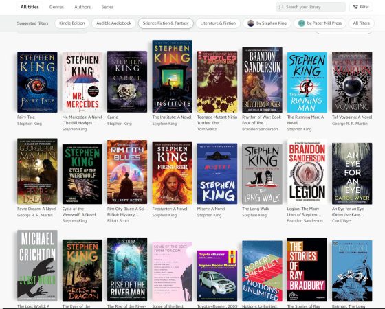 Amazon Testing New Library Page for Books and Audiobooks