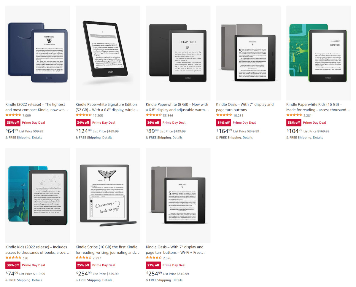 The Kindle Paperwhite is 36% off during  Prime Day 2023