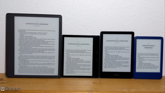 Kindle Size Comparison