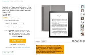 Kindle Oasis Woot Deal