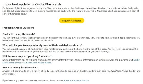 Kindle Flashcards Death