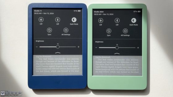 Kindle 11 Screen Comparison