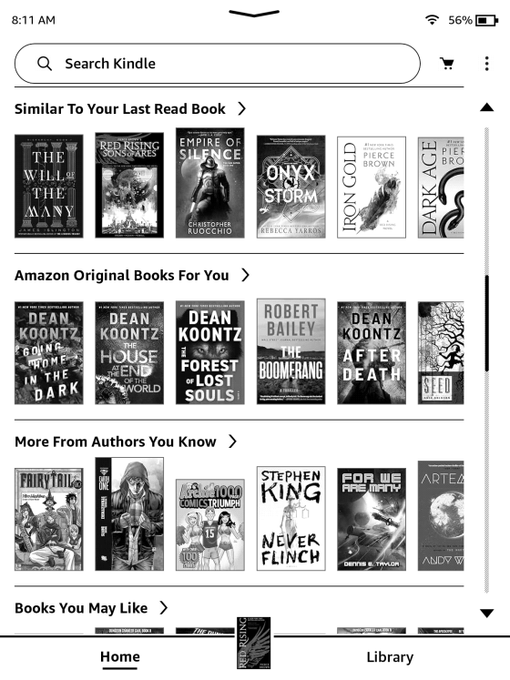 Kindle Home Screen Mess
