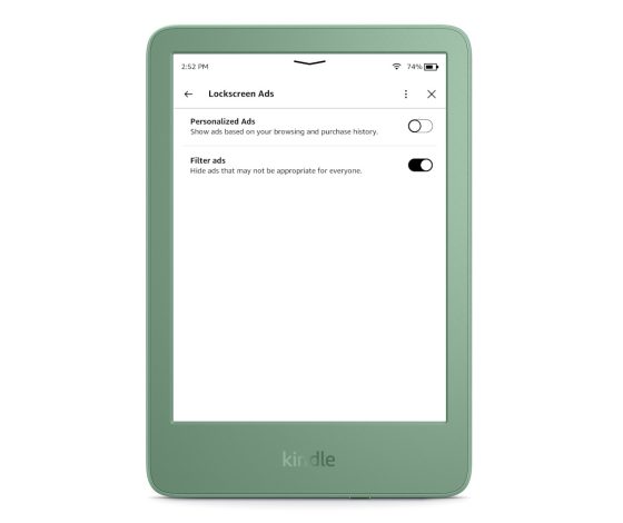 Kindle New Ad Settings