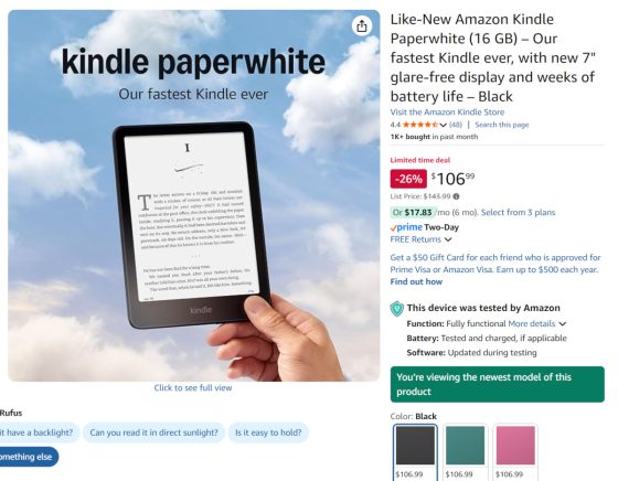 Kindle Paperwhite Sale