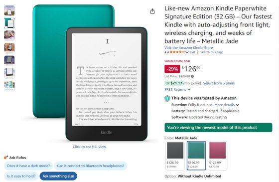 Like New Kindle Paperwhite Sale