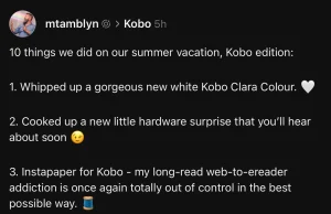 Kobo New Hardware Surprise