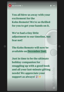 Kobo Remote Delay