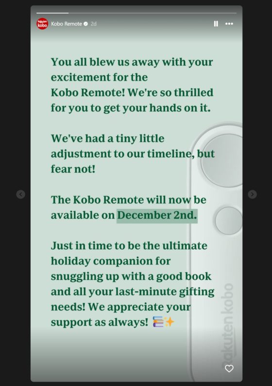 Kobo Remote Delay