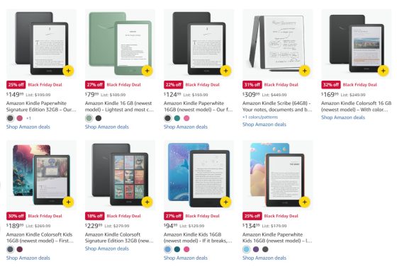 Black Friday Kindle Deals