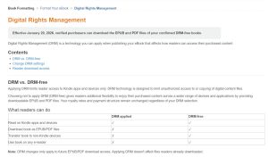 Kindle DRM-Free Change