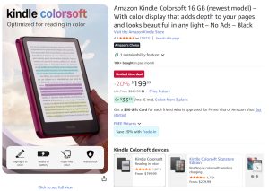 Kindle Colorsoft Discount