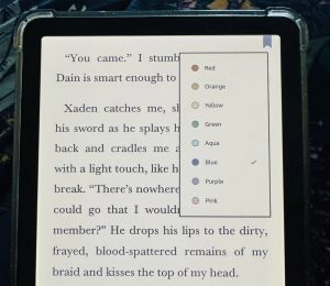 Kindle Color Bookmarks