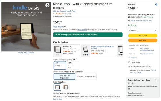 Kindle Oasis Is Back
