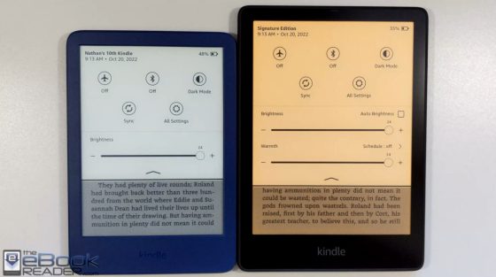 Kindle Warm frontlight