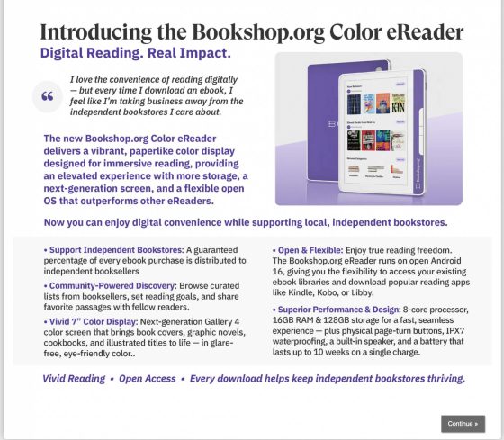 Bookshop eReader