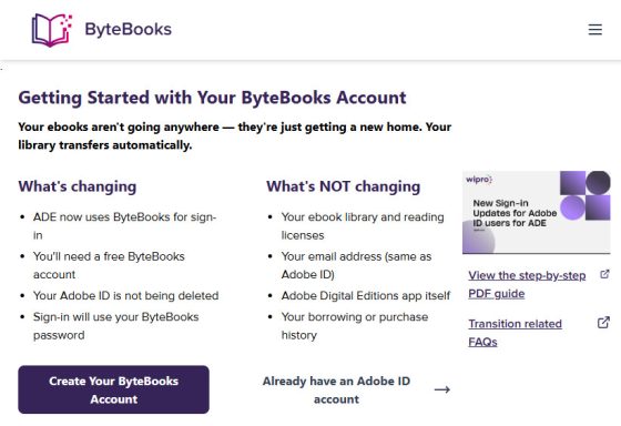 ADE ByteBooks Change