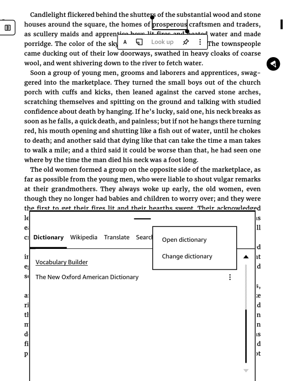 Kindle Open Dictionary Returns