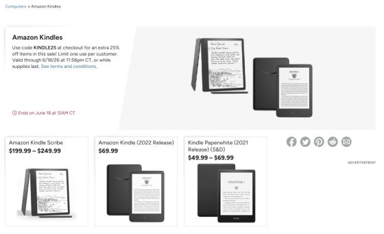 Kindle Sales Woot