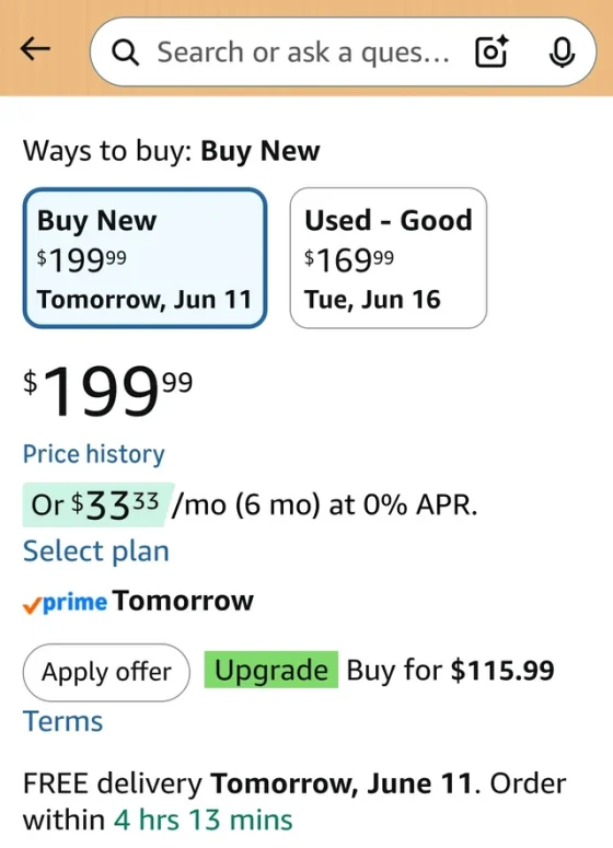 Kindle Upgrade Targeted Deal