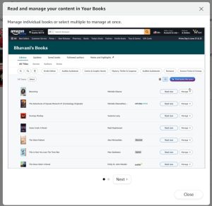 Amazon Your Books page