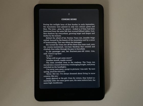Kindle Colorsoft Light Bleed Dark Mode